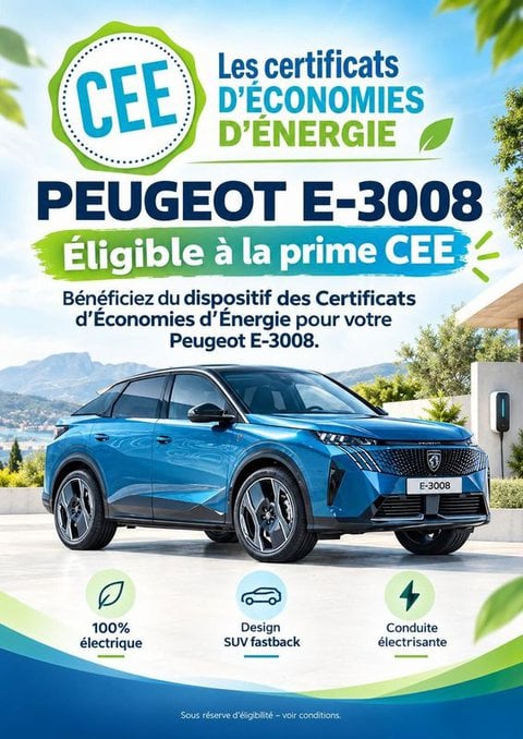 Voitures D'occasion À Buchelay | Peugeot 3008 Electrique 230 Ch Grande Autonomie 97 Kwh Gt