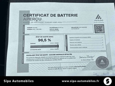 Voitures D'occasion À Muret | Hyundai Kona Electrique 39 Kwh - 136 Ch Intuitive 5P