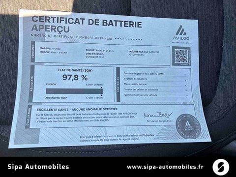 Voitures D'occasion À Muret | Hyundai Kona Electrique 64 Kwh - 204 Ch Creative 5P