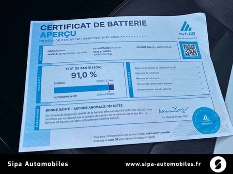 Voitures D'occasion À Lescar | Dacia Spring Achat Intégral Confort Plus 5P