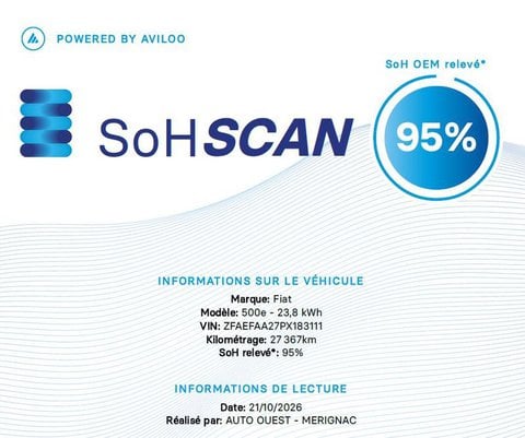 Voitures D'occasion À Mérignac | Fiat 500 E 95 Ch Nouvelle 3P